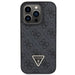Guess Leather 4G Diamond Triangle case for iPhone 15 Pro Max - black - Cell phone cases and covers<<<HurtelXML