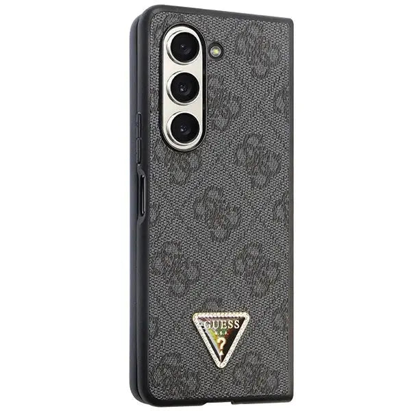Guess Leather 4G Diamond Triangle case for Samsung Galaxy Z Fold 5 - black - Cell phone cases and covers<<<HurtelXML