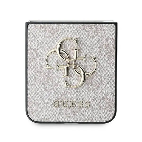Guess Leather 4G Metal Logo Case for Samsung Galaxy Z Flip 6 - Pink - Cell phone cases and covers<<<HurtelXML