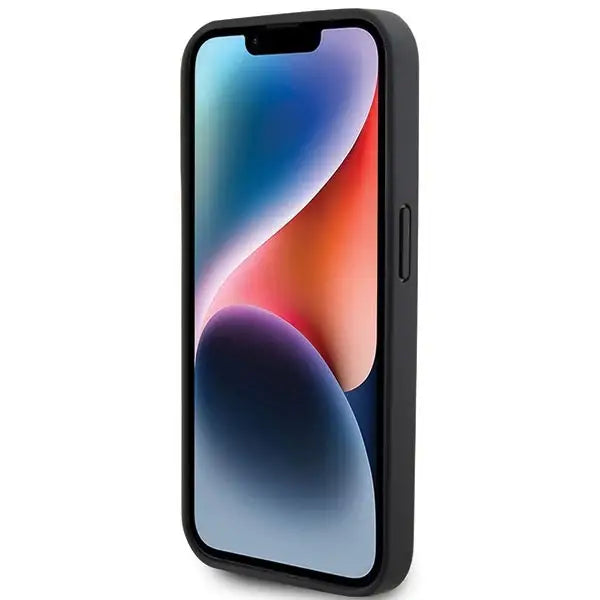 Guess Leather 4G Stamped case for iPhone 15 Pro - black - Cell phone cases and covers<<<HurtelXML