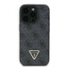 Guess Leather 4G Triangle Strass Case for iPhone 16 Pro - Black - Cell phone cases and covers<<<HurtelXML