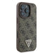 Guess Leather 4G Triangle Strass MagSafe Case for iPhone 16 Pro - Brown - Cell phone cases and covers<<<HurtelXML