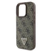 Guess Leather 4G Triangle Strass MagSafe Case for iPhone 16 Pro - Brown - Cell phone cases and covers<<<HurtelXML
