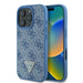 Guess Leather 4G Triangle Strass MagSafe Case for iPhone 16 Pro Max - Blue - Cell phone cases and covers<<<HurtelXML