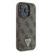Guess Leather 4G Triangle Strass MagSafe Case for iPhone 16 Pro Max - Brown - Cell phone cases and covers<<<HurtelXML
