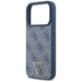 Guess Leather 4G Triangle Strass MagSafe Case for iPhone 17 Pro - Blue - Cell phone cases and covers<<<HurtelXML