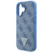Guess Leather Metal Logo Strass Crossbody Case for iPhone 16 - Blue - Cell phone cases and covers<<<HurtelXML