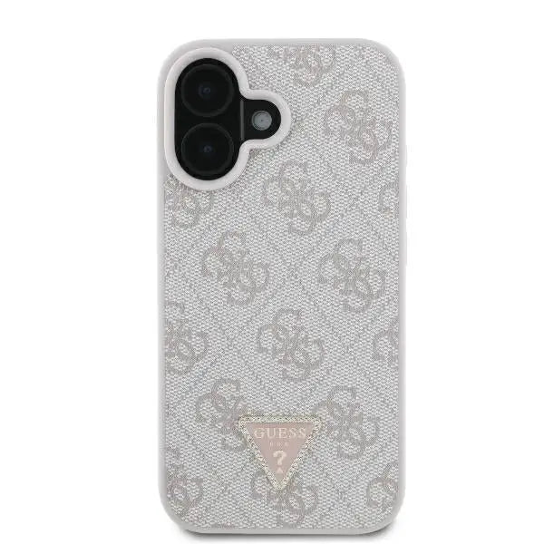 Guess Leather Metal Logo Strass Crossbody Case for iPhone 16 - Pink - Cell phone cases and covers<<<HurtelXML