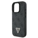Guess Leather Metal Logo Strass Crossbody Case for iPhone 16 Pro - Black - Cell phone cases and covers<<<HurtelXML