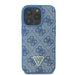 Guess Leather Metal Logo Strass Crossbody Case for iPhone 16 Pro - Blue - Cell phone cases and covers<<<HurtelXML
