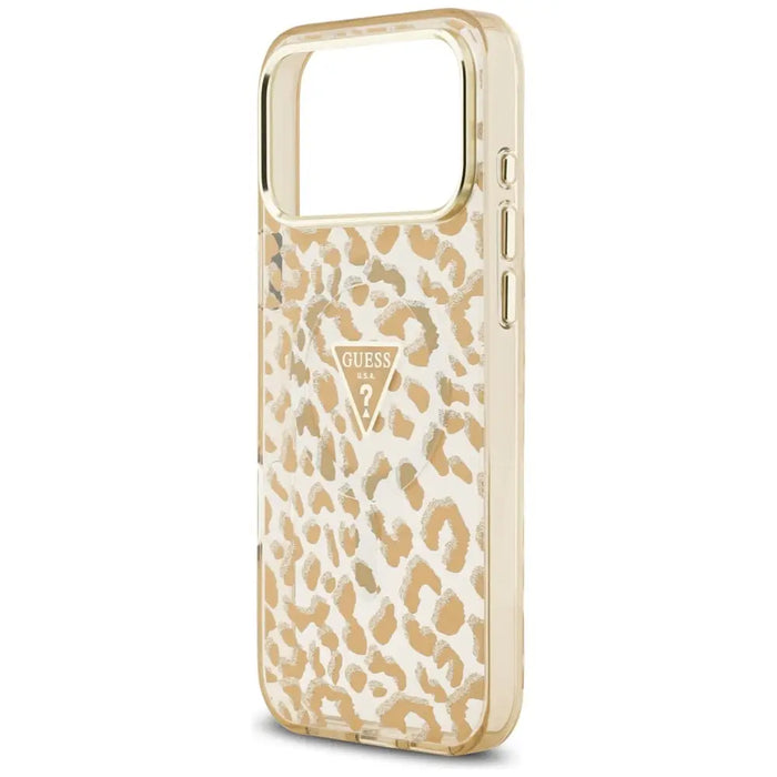 Guess Leopard Glitter MagSafe Case for iPhone 17 Pro Max - Brown - Cell phone cases and covers<<<HurtelXML
