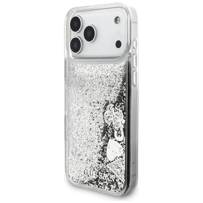 Guess Liq case. Glitter Charms for iPhone 17 Pro - silver - Cell phone cases and covers<<<HurtelXML