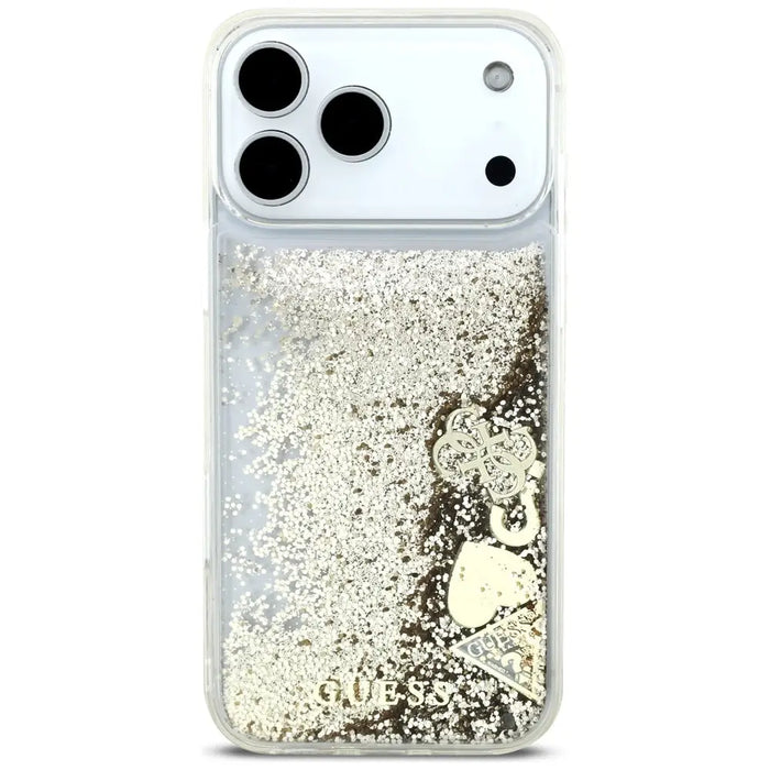 Guess Liq. Glitter 4 Charms Case for iPhone 17 Pro - Gold - Cell phone cases and covers<<<HurtelXML