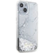 Guess Liquid Glitter Marble case for iPhone 14 - white - Cell phone cases and covers<<<HurtelXML