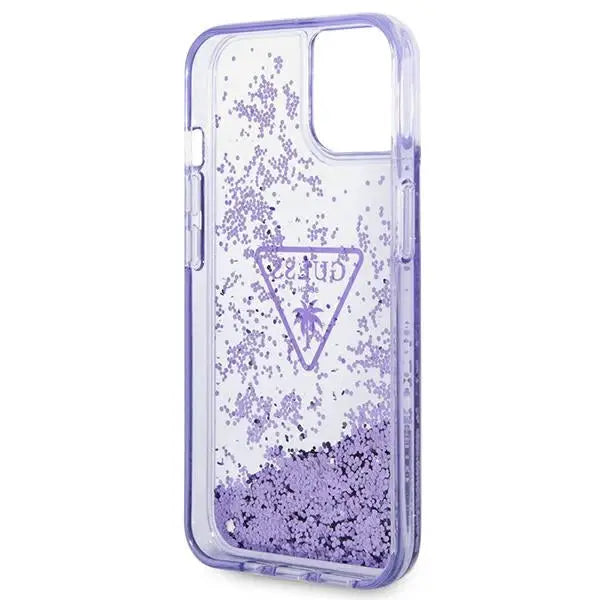 Guess Liquid Glitter Palm Collection case for iPhone 14 Plus 6.7’’ - purple - Cell phone cases and covers<<<HurtelXML