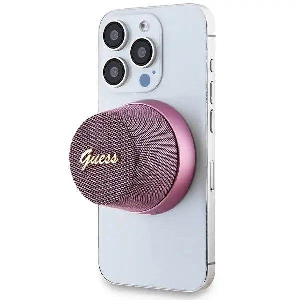 Guess Magnetic Script Metal Bluetooth speaker - pink - Cell phone cases and covers<<<HurtelXML