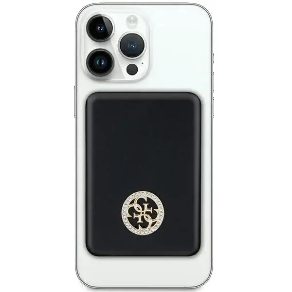 Guess MagSafe 4G Strassed Metal Logo induction power bank 15W 5000mAh - black - Powerbanks<<<HurtelXML