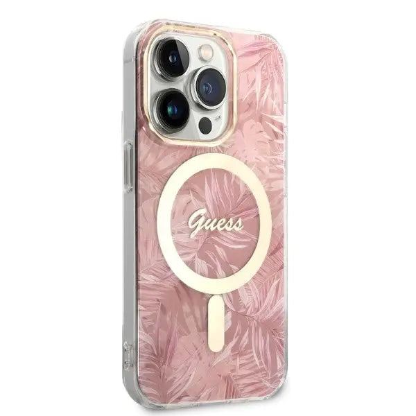 Guess MagSafe case + charger set for iPhone 14 Pro 6.1’’ - pink - Other cell phone equipment<<<HurtelXML
