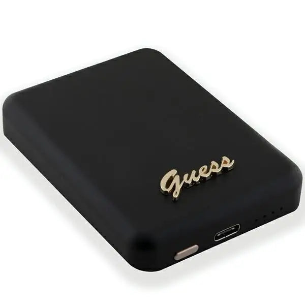 Guess MagSafe Metal Script Logo induction power bank 15W 5000mAh - black - Powerbanks<<<HurtelXML