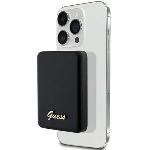 Guess MagSafe Metal Script Logo induction power bank 15W 5000mAh - black - Powerbanks<<<HurtelXML