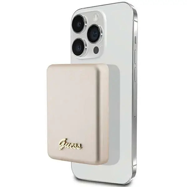 Guess MagSafe Metal Script Logo induction power bank 15W 5000mAh - gold - Powerbanks<<<HurtelXML