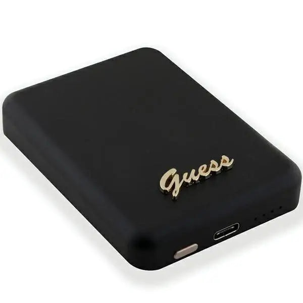 Guess MagSafe Metal Script Logo induction power bank 5W 3000mAh - black - Powerbanks<<<HurtelXML