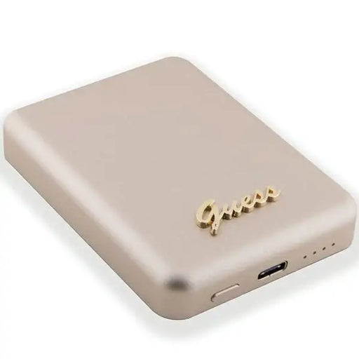 Guess MagSafe Metal Script Logo induction power bank 5W 3000mAh - gold - Powerbanks<<<HurtelXML