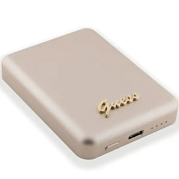 Guess MagSafe Metal Script Logo induction power bank 5W 3000mAh - gold - Powerbanks<<<HurtelXML