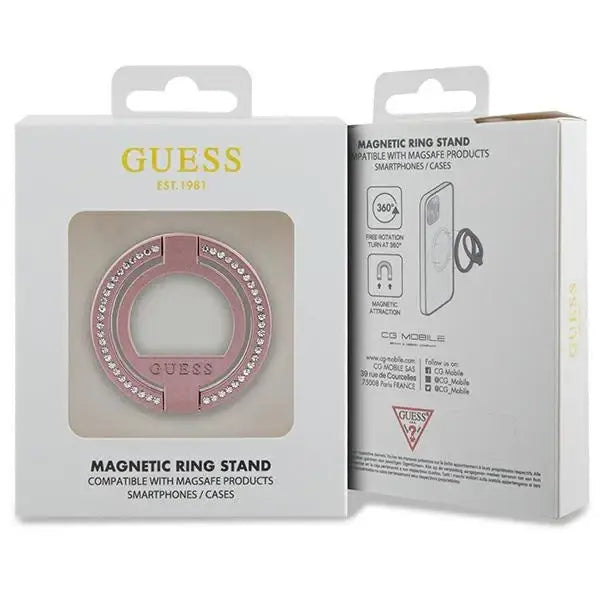 Guess MagSafe Ring stand GUMRSALDGP pink/pink Rhinestone - Cell phone cases and covers<<<HurtelXML