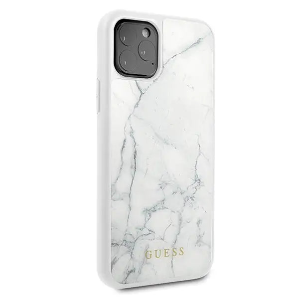 Guess Marble Case for iPhone 11 Pro - White - Cell phone cases and covers<<<HurtelXML