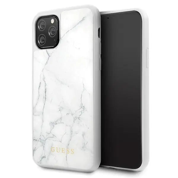 Guess Marble Case for iPhone 11 Pro - White - Cell phone cases and covers<<<HurtelXML