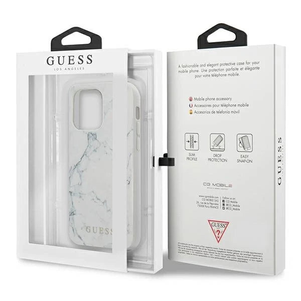 Guess Marble Case for iPhone 13 Pro / 13 - White - Cell phone cases and covers<<<HurtelXML