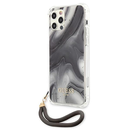 Guess Marble Collection iPhone 12 / iPhone 12 Pro Case - Gray - Cell phone cases and covers<<<HurtelXML