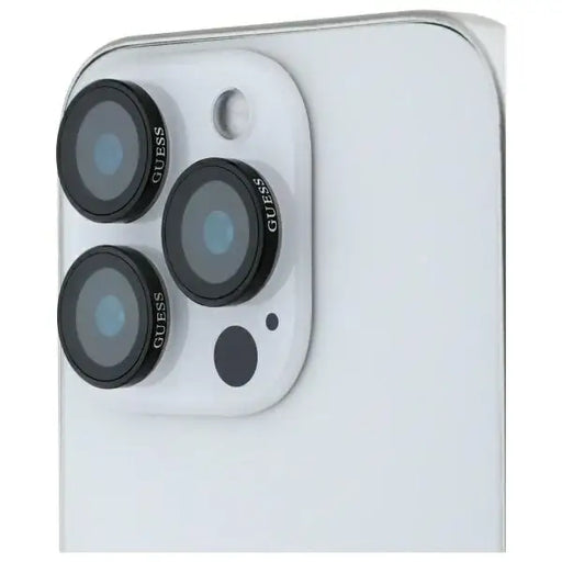 Guess Max Lens Protective Metal Camera Lens Tempered Glass for iPhone 16 Pro / 16 Pro Max - Cell phone tempered