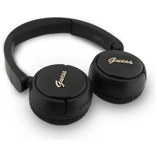 Guess Metal Logo Script Over-Ear Headphones - Black - Headphones and speakers<<<HurtelXML