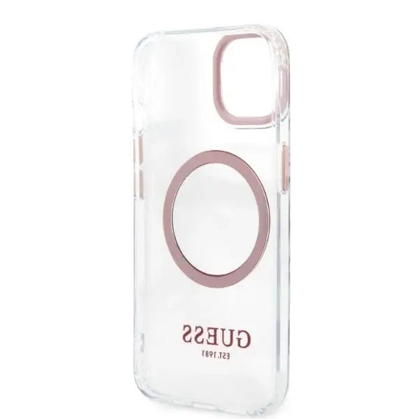 Guess Metal Outline MagSafe case for iPhone 13 - pink - Cell phone cases and covers<<<HurtelXML