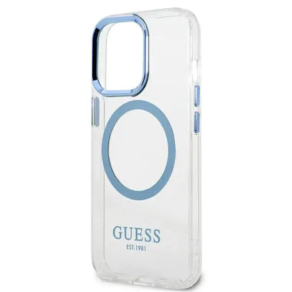 Guess Metal Outline MagSafe case for iPhone 13 Pro / iPhone 13 - blue - Cell phone cases and covers<<<HurtelXML