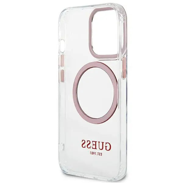 Guess Metal Outline MagSafe case for iPhone 13 Pro / iPhone 13 - pink - Cell phone cases and covers<<<HurtelXML