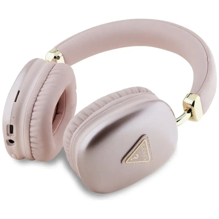 Guess Metallic Triangle Logo Over-Ear Headphones - Pink - Headphones and speakers<<<HurtelXML