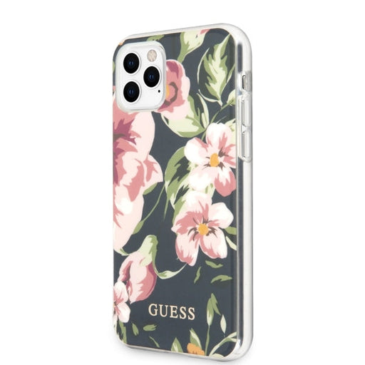 Guess N.3 Flower Collection Case for iPhone 11 Pro Max - Navy Blue - Cell phone cases and covers<<<HurtelXML