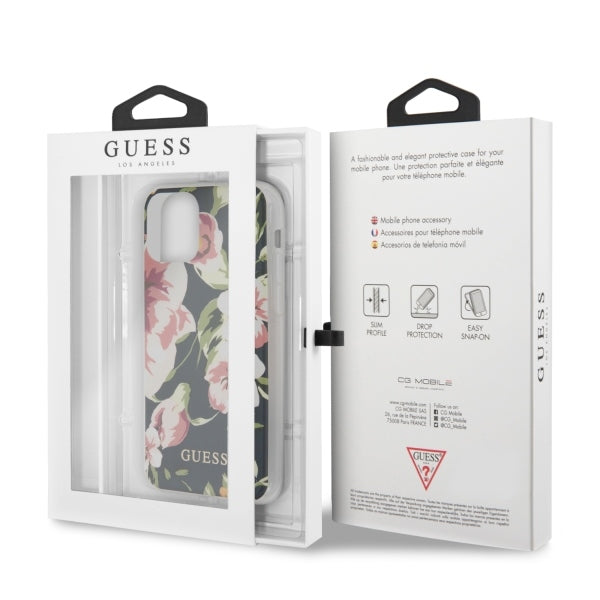 Guess N.3 Flower Collection Case for iPhone 11 Pro Max - Navy Blue - Cell phone cases and covers<<<HurtelXML