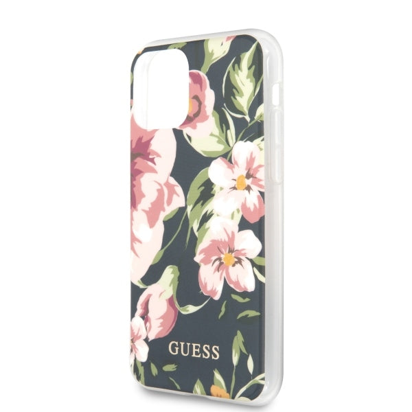 Guess N.3 Flower Collection Case for iPhone 11 Pro Max - Navy Blue - Cell phone cases and covers<<<HurtelXML