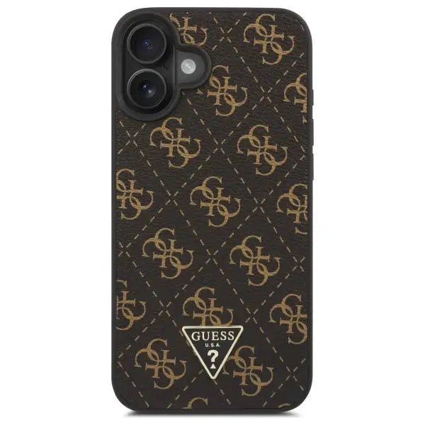 Guess New 4G Triangle Case for iPhone 16 6.1’’ - Black - Cell phone cases and covers<<<HurtelXML