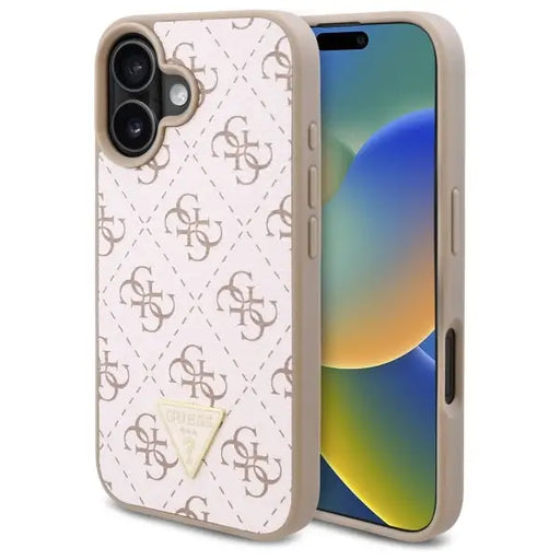 Guess New 4G Triangle Case for iPhone 16 Plus - White - Cell phone cases and covers<<<HurtelXML