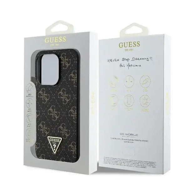 Guess New 4G Triangle Case for iPhone 16 Pro - Black - Cell phone cases and covers<<<HurtelXML