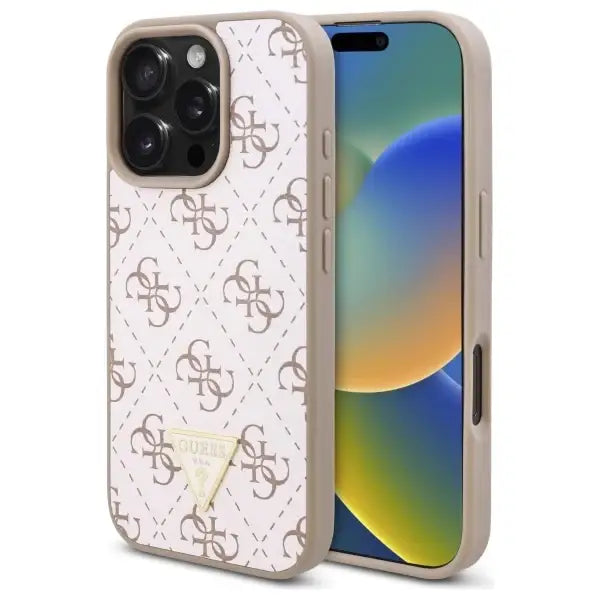 Guess New 4G Triangle Case for iPhone 16 Pro Max - White - Cell phone cases and covers<<<HurtelXML