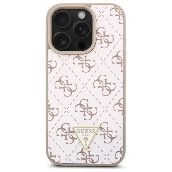 Guess New 4G Triangle Case for iPhone 16 Pro Max - White - Cell phone cases and covers<<<HurtelXML