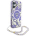 Guess Palm Trees Triangle Pearl Strap MagSafe case for iPhone 16 purple - Cell phone cases and covers<<<HurtelXML