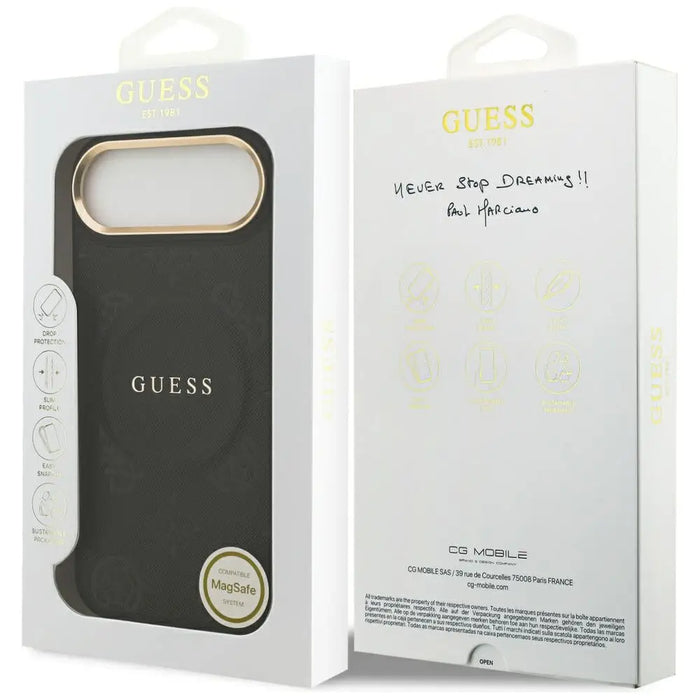 Guess Peony Hot Stamp MagSafe Case for iPhone Air - Black - Cell phone cases and covers<<<HurtelXML