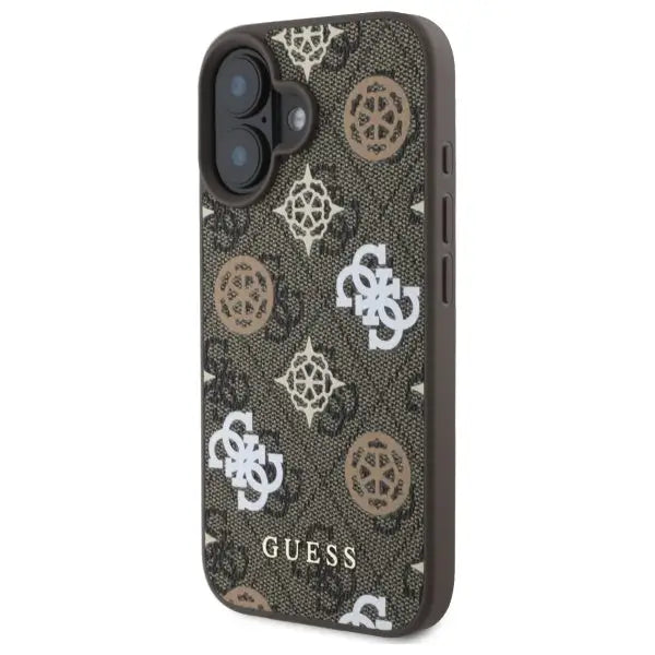 Guess Peony On 4G Background MagSafe case for iPhone 16 - brown - Cell phone cases and covers<<<HurtelXML